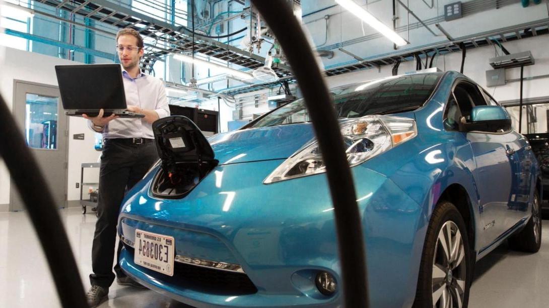 Kettering University students learn about and perform research on electric vehicles.